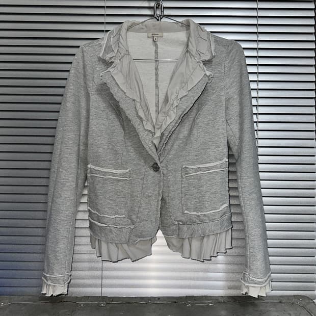 00s 빈티지 러플 단주 자켓