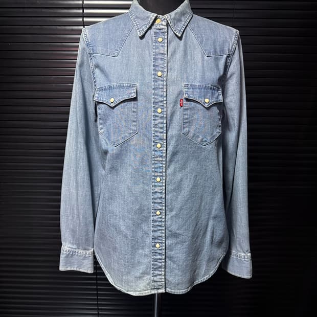 리바이스 데님 웨스턴 M 95 요크 여성 여자 에스닉 워크 셔츠 아메카지