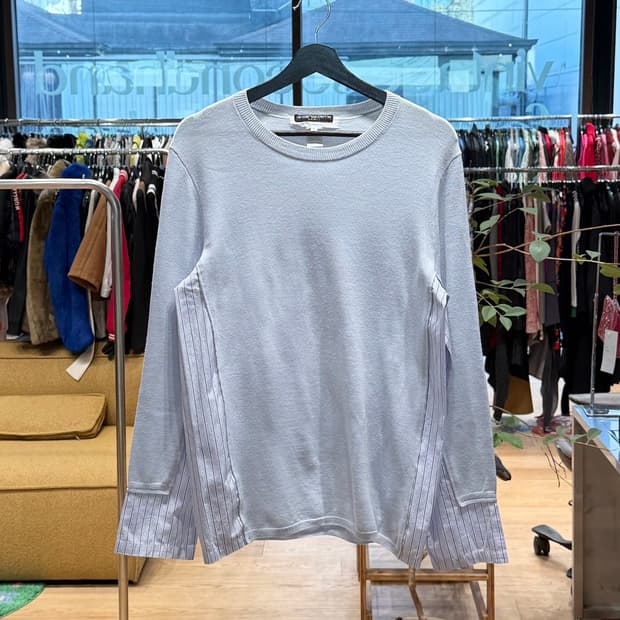 꼼데가르송 셔츠 블루 스트라이프 니트 