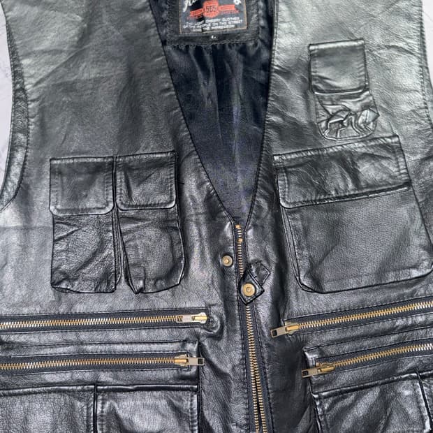 90‘s leather vest