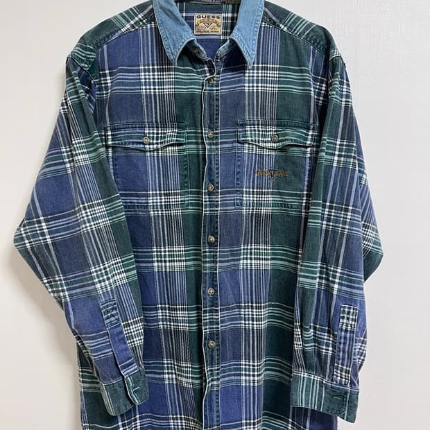 Guess made in hong kong 체크 셔츠