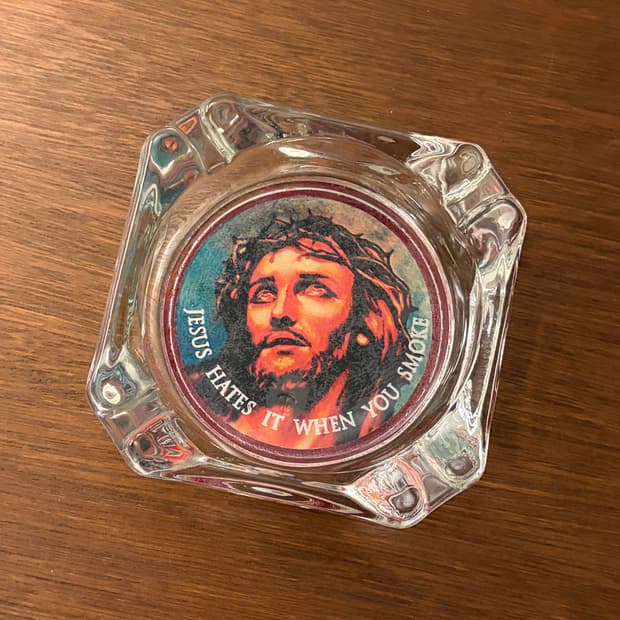 올드 빈티지 인테리어 소품 지저스 글래스 트레이