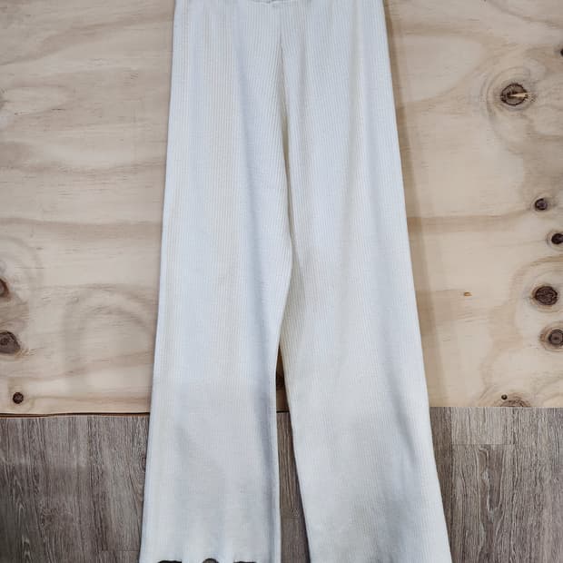 518) 여성 골지 니트 와이드 팬츠