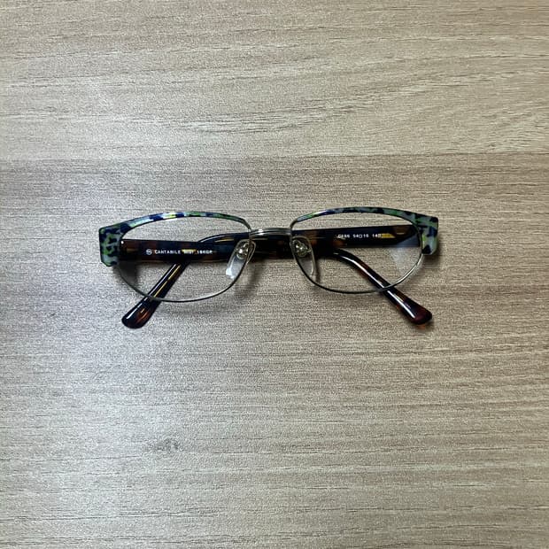 Cantabile 긱시크 초경량 레오파드 스퀘어 빈티지안경