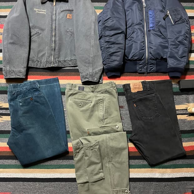 칼하트, 빔즈, 45rpm, 알파, 리바이스 517.