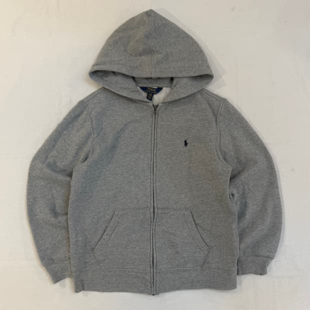 폴로 랄프로렌 코튼 후드집업 그레이
