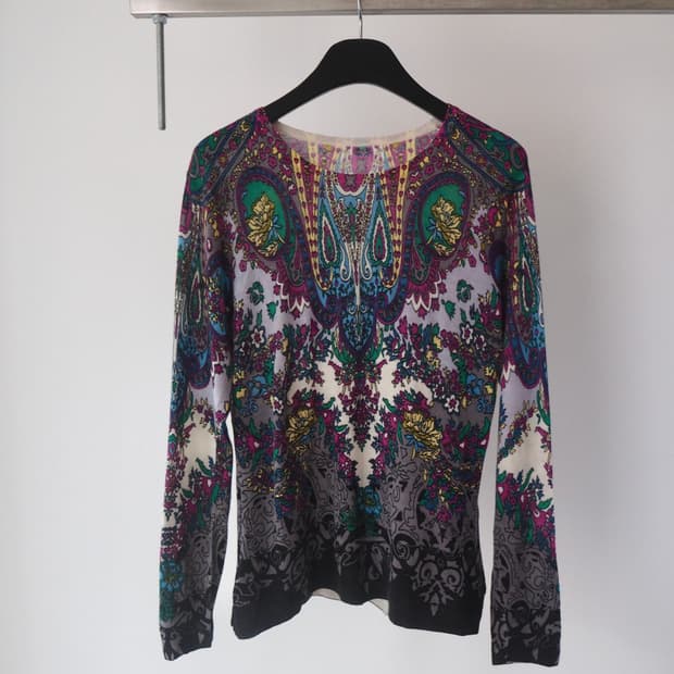chamois paisley knit