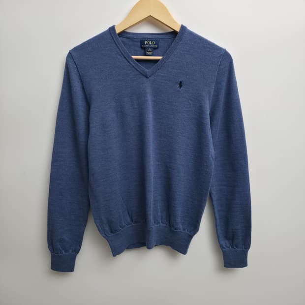 [S] 폴로 랄프로렌 엘보패치 브이넥 니트