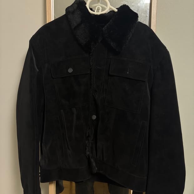 알렌느 벨루아 포우 퍼 트러커 자켓 블랙 2사