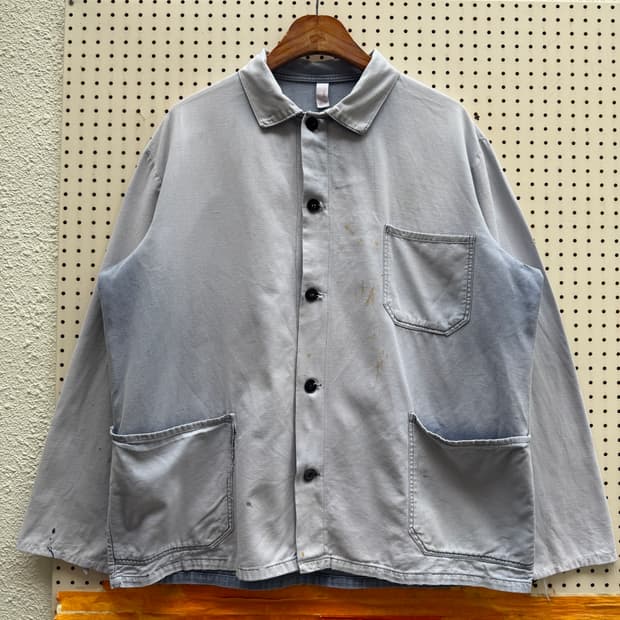 1970s SUN BLEACHED HARD FADED 빈티지프렌치워크자켓