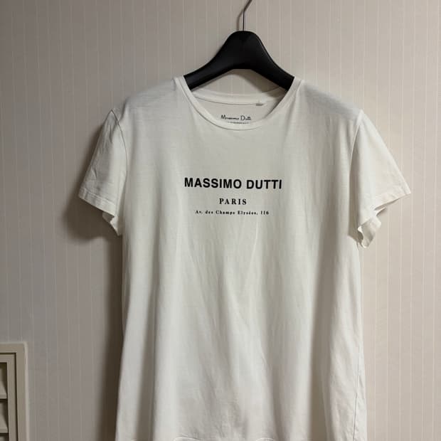 Massimo Dutti 화이트 반팔 정품 S