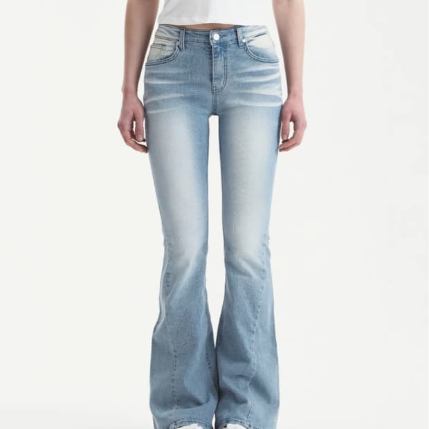 시너진 102 CAT WASHING MID-RISE JEANS LIGHT