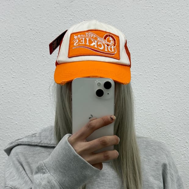 디키즈 오렌지배색 메쉬캡 ( 새상품 )