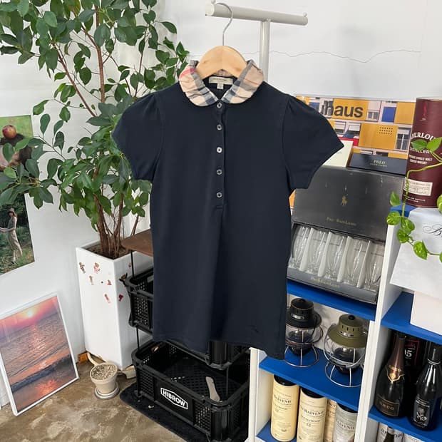 버버리 우먼 피케 반팔 티셔츠 S