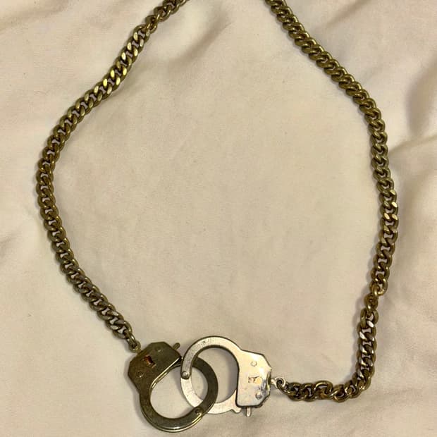 y2k 펑크 수갑 목걸이 실버 앤틱골드 빈티지 갸루 이모