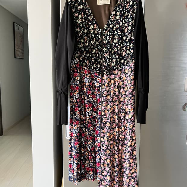 77crca꽃무늬 롱 원피스 