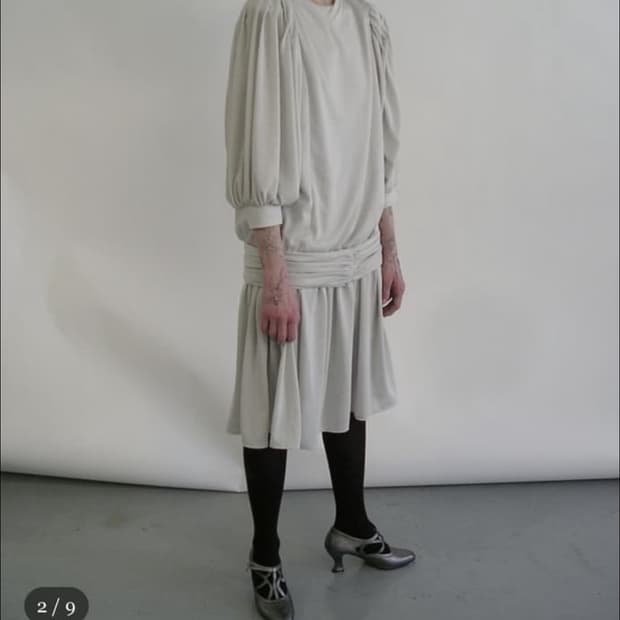 에옹쓰 아르누보 원피스 세이지그린