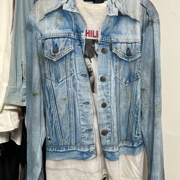 앤더슨벨 롱슬리브 티셔츠 denim jacketed tshirt