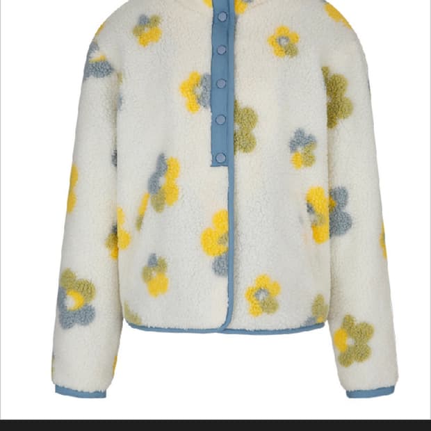 마가린 핑거스 부클 후리스 /  꽃무늬 뽀글이 점퍼