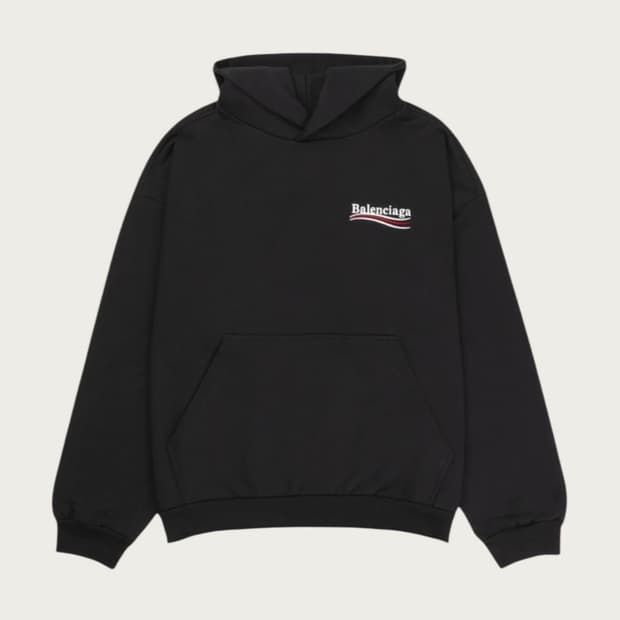 M/ 발렌시아가 웨이브로고 후드티