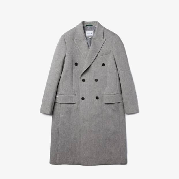 라코스테 헤링본 더블 코트