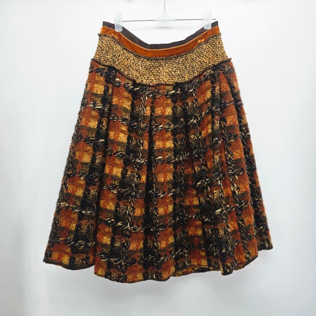 ANNA SUI 모헤어 블렌드 플레어 스커트