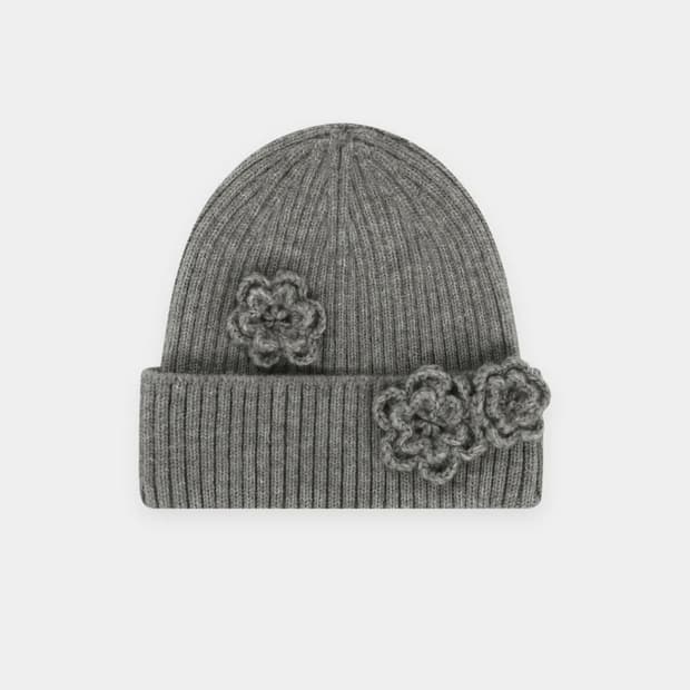시눈 비니 Flower Beanie (Melange Grey)