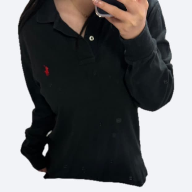🖤폴로 랄프로렌 레드포니 블랙 롱슬리브 카라티 PK🖤