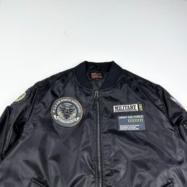 VTG 빈티지 재팬 블랙 ma1 블루종 자켓 (L)