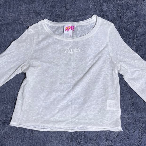 에이프 베이프 크롭 롱슬리브