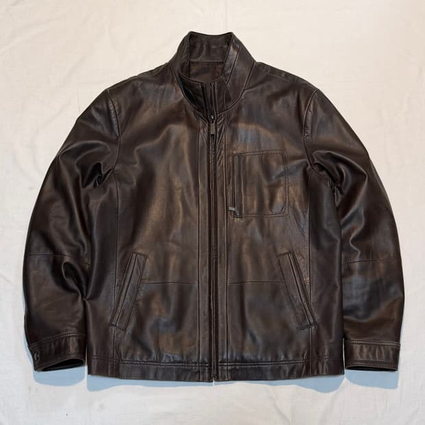 빈티지 램스킨 가죽자켓 레더자켓 브라운