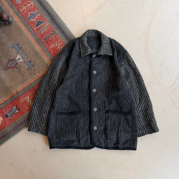 90s 발렌시아가 울 부클 자켓