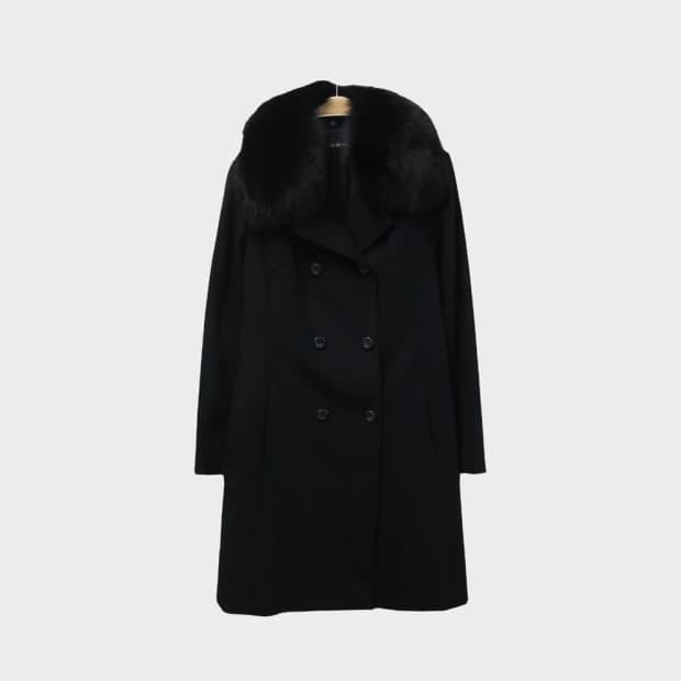 PLEIN DE VIE 캐시미어 더플 롱 코트 64061