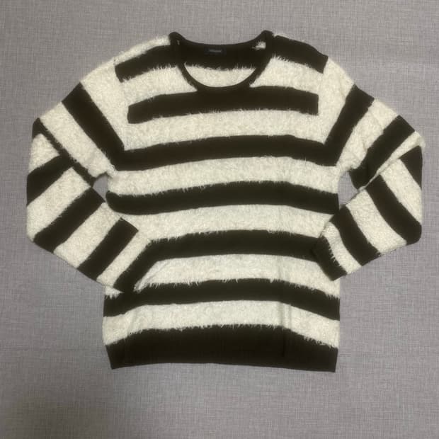 일본빈티지 Finalbasic 바선생 스트라이프 모헤어니트스웨터