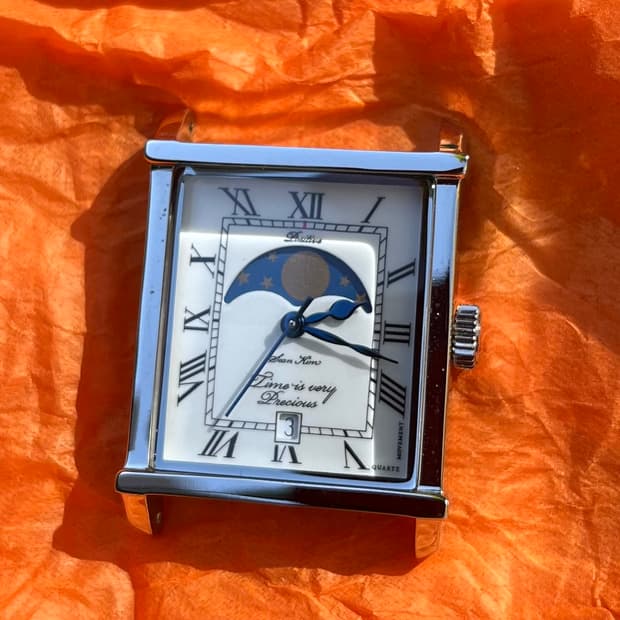 WMT CHRONO CLUB 문페이즈 사각시계   (리폼)세상에 단 하나