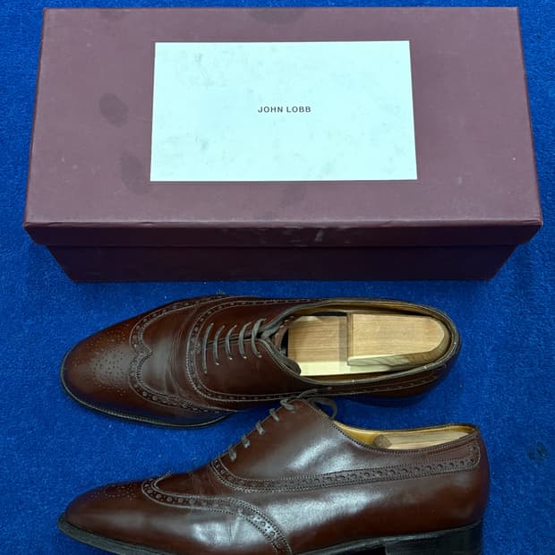 존 롭(John Lobb) 클래식 윙팁 옥스퍼드 - 다크 브라운