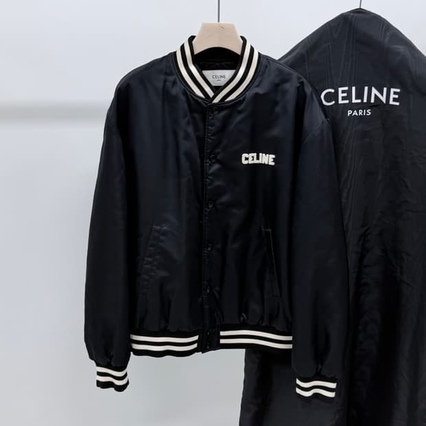 [A+급/48] 셀린느 나일론 테디 봄버 블루종 자켓 블랙