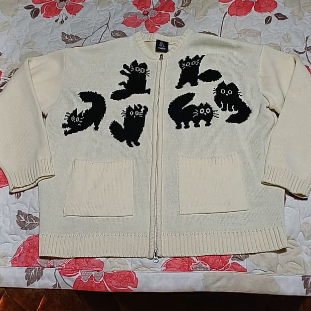 모즈모즈 오버핏니트집업 105 여성99 가슴65 기장67