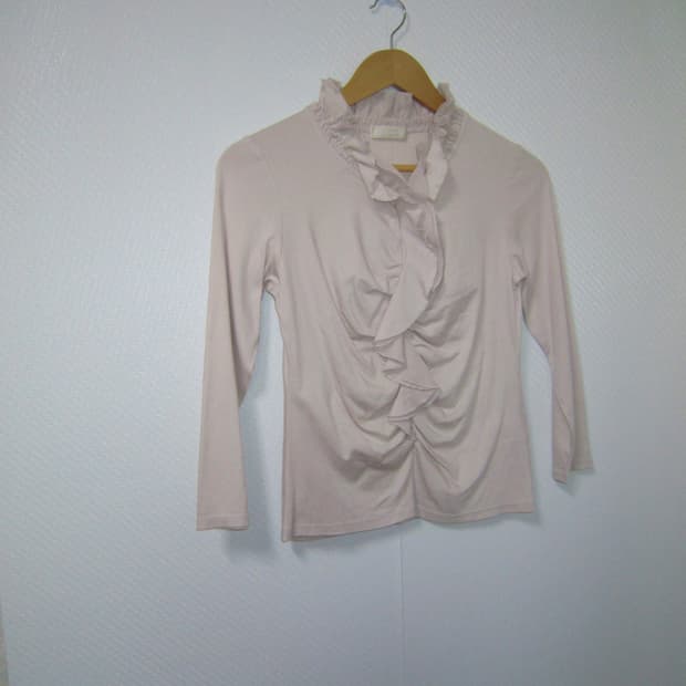 baby pink short frill lace sleeve