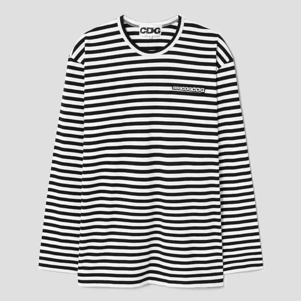 Cdg 스트라이프 긴팔티 