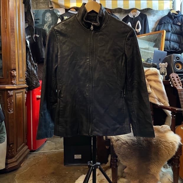 Marc New York 양가죽 바이커 자켓 블랙