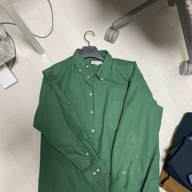 (M) 토마스모어 옥스포드 버튼다운 셔츠-아마존 그린