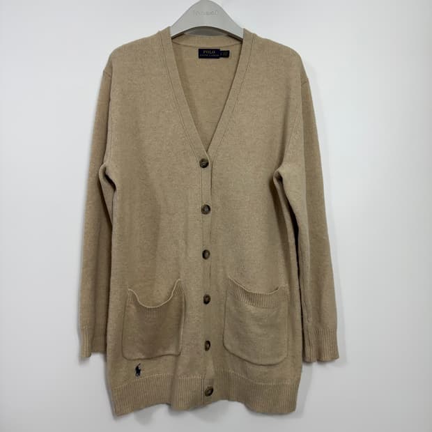 폴로 랄프로렌 울 캐시미어 베이지 여자 가디건(마른66까지)