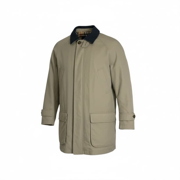 버버리 코듀로이 카라 숏코트 m