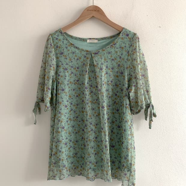 Flower Embroidery Frill Ribbon T