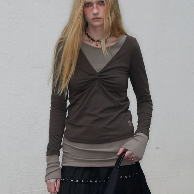 낫노잉 백스트랩 레이어드탑