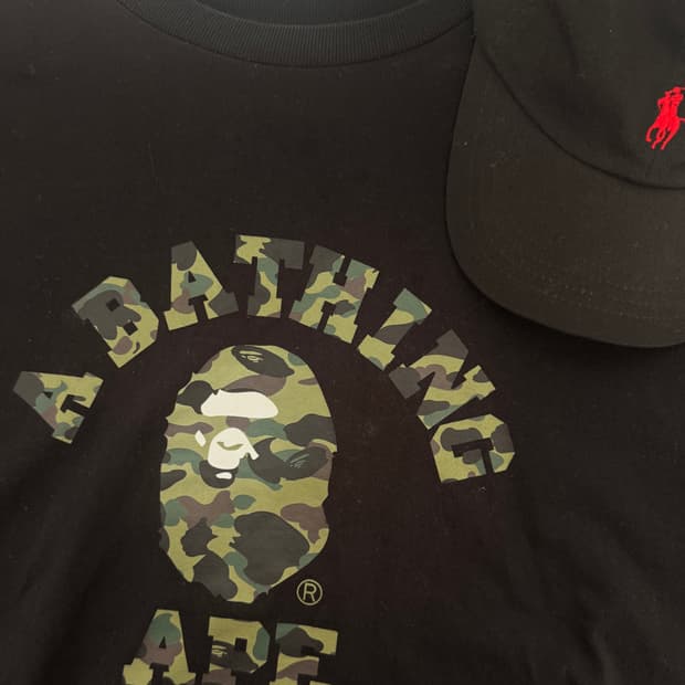 베이프(BAPE)1st Camo College T-shirt  