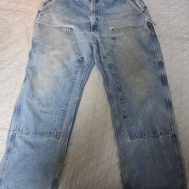 [42X32] 빈티지 칼하트 더블니 B73 DST 쿨워싱 데님팬츠 B25