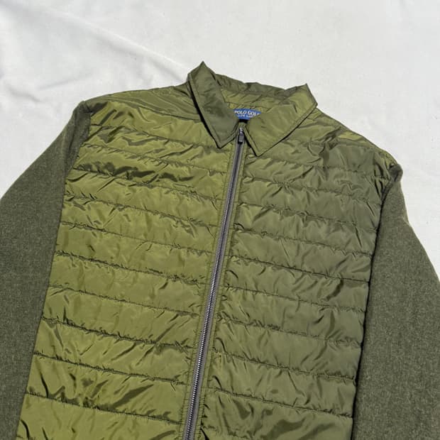 XXL 폴로랄프로렌 골프 올리브 그린 니트 경량 패딩