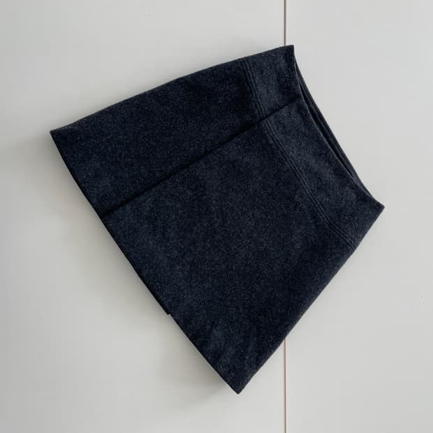 요지야마모토 그레이 울 랩 스커트